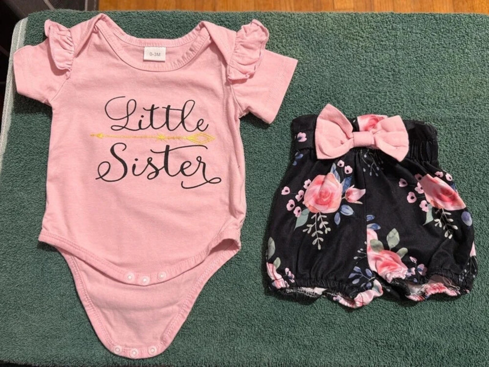 Baby girl outfit set - everyday wear 0-3 months